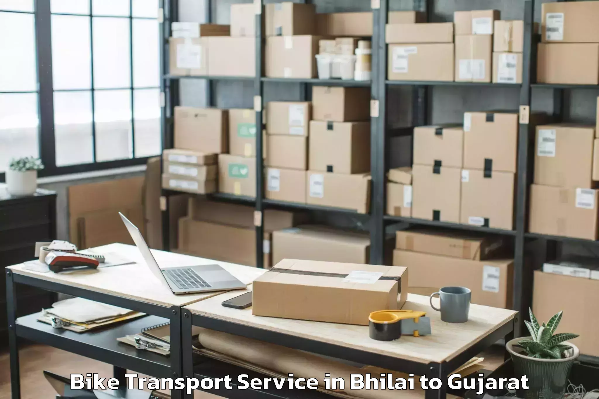 Book Bhilai to Vansada Bike Transport